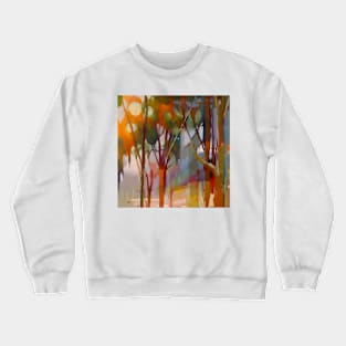 Light through the Trees Abstract Crewneck Sweatshirt